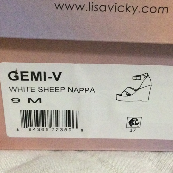 Lisa Vicky Gemi White Platform Espadrille Wedges Size 9M - Picture 12 of 12